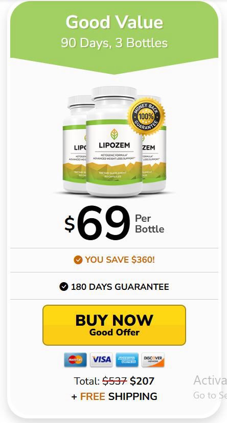 Lipozem buy 3 bottle